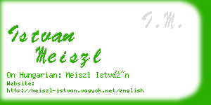 istvan meiszl business card